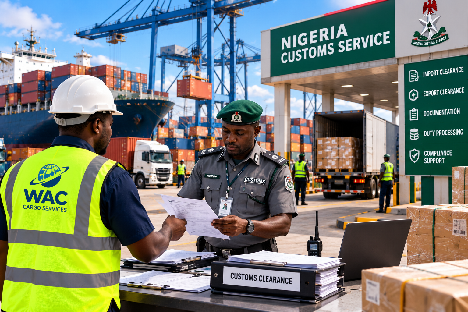 Customs Clearance services by WAC Cargo Services
